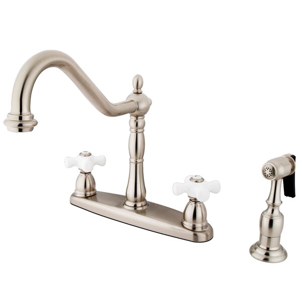 Heritage Centerset Kitchen Faucet, Brushed Nickel